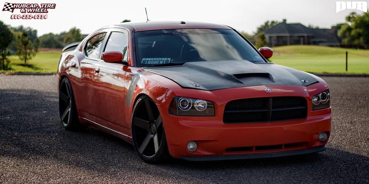 vehicle gallery/dodge charger dub baller s116 22X95  Black & Machined with Dark Tint wheels and rims