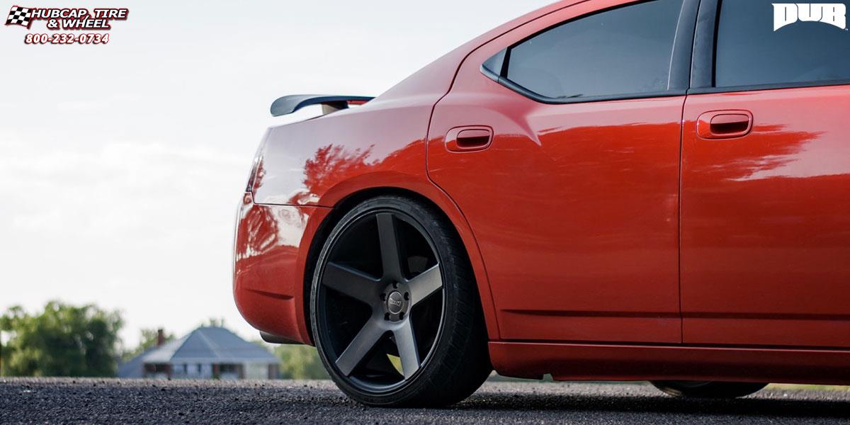 vehicle gallery/dodge charger dub baller s116 22X95  Black & Machined with Dark Tint wheels and rims