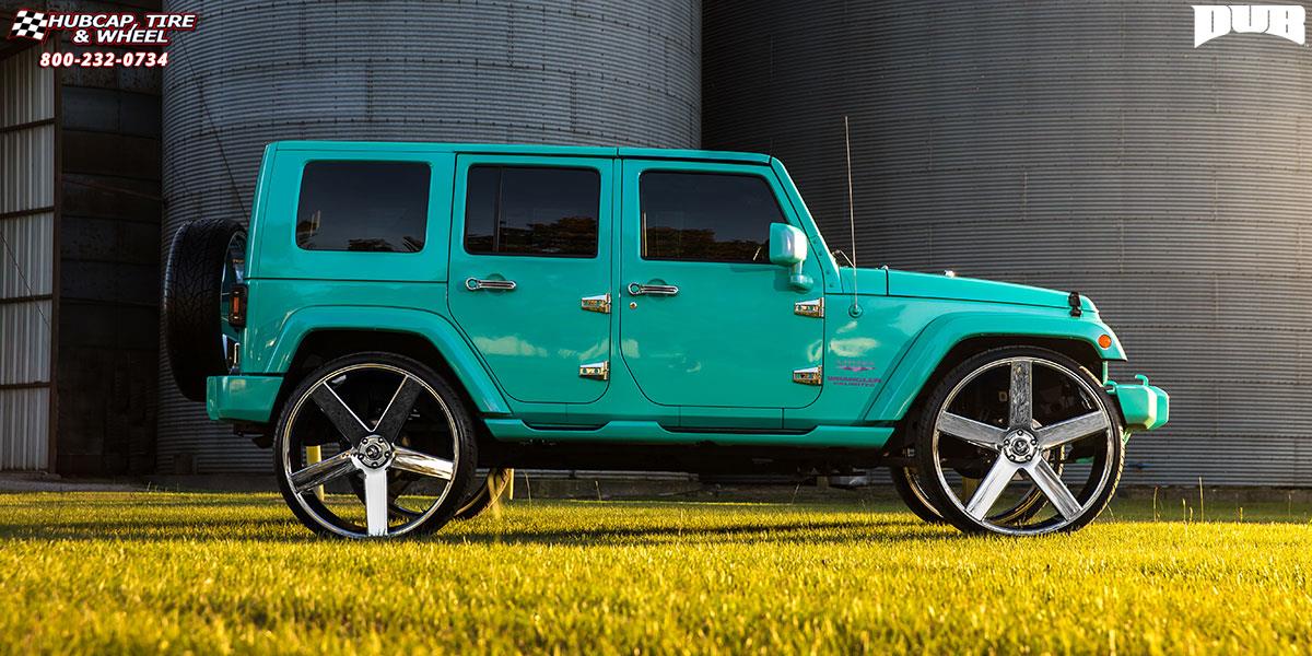 vehicle gallery/jeep wrangler dub baller s115  Chrome wheels and rims