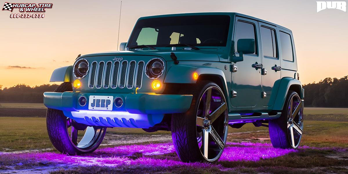 vehicle gallery/jeep wrangler dub baller s115  Chrome wheels and rims