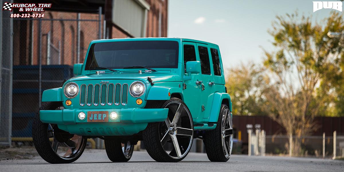 vehicle gallery/jeep wrangler dub baller s115  Chrome wheels and rims