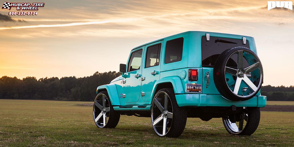 vehicle gallery/jeep wrangler dub baller s115  Chrome wheels and rims