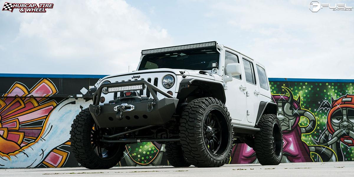 vehicle gallery/jeep wrangler fuel hostage d531 24X12  Matte Black wheels and rims