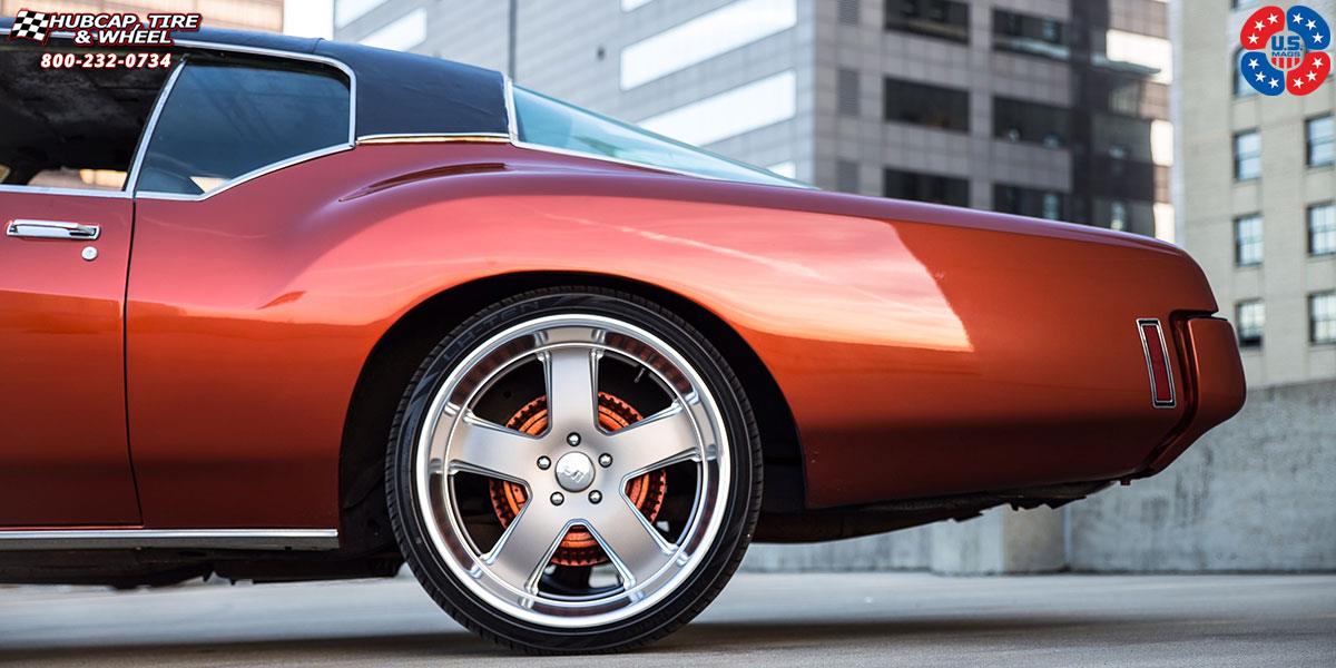 vehicle gallery/buick riviera us mags hustler u118 22X9  Textured Gun Metal w/ Diamond Cut Lip wheels and rims