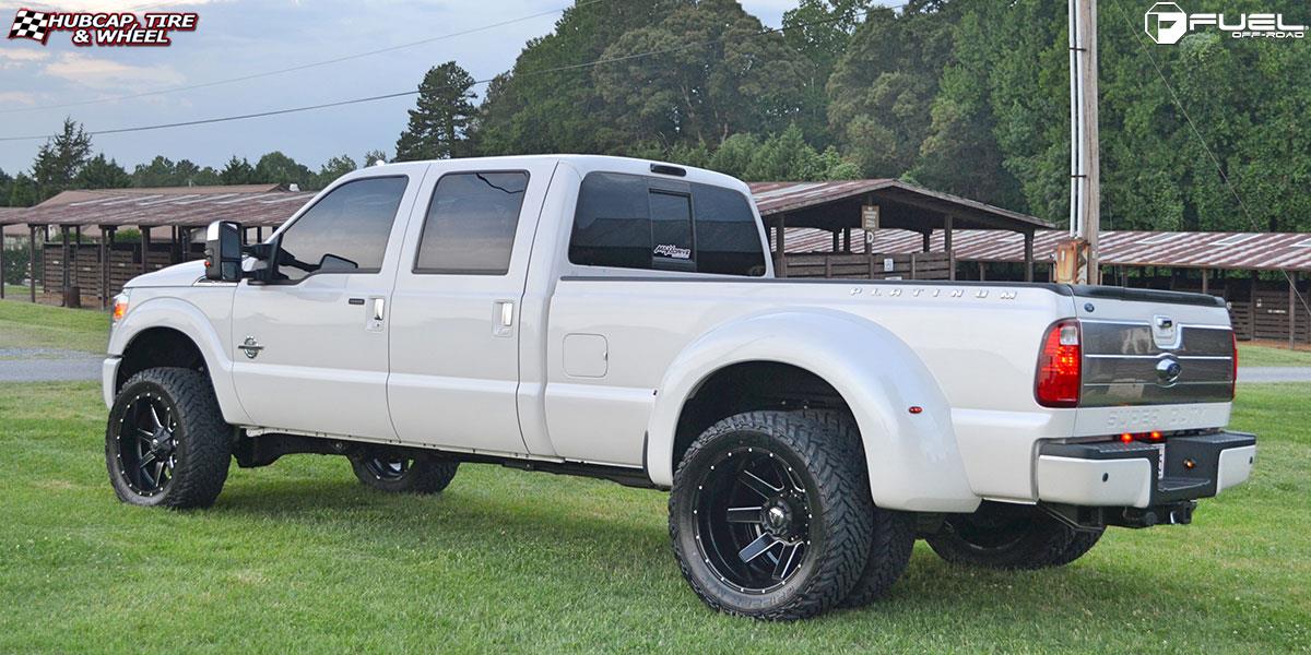 vehicle gallery/ford f 350 super duty fuel maverick d262 22X10 Black & Milled wheels and rims