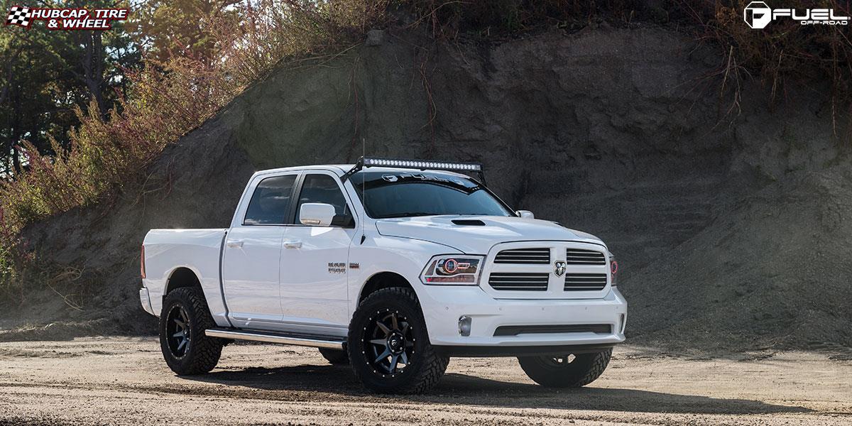 vehicle gallery/dodge ram 1500 fuel rampage d238 20X10  Anthracite center, gloss black lip wheels and rims