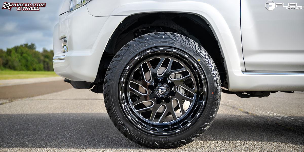 vehicle gallery/toyota 4 runner fuel triton d581 22X12  Black & Milled wheels and rims