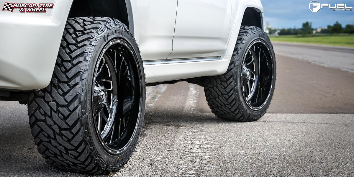 vehicle gallery/toyota 4 runner fuel triton d581 22X12  Black & Milled wheels and rims