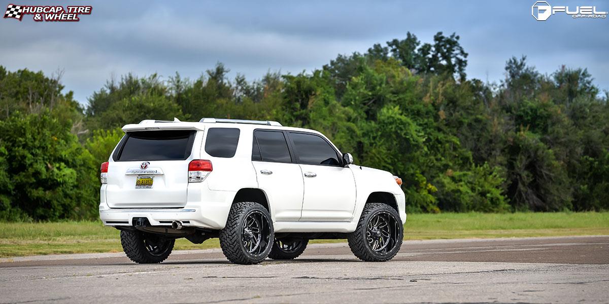 vehicle gallery/toyota 4 runner fuel triton d581 22X12  Black & Milled wheels and rims