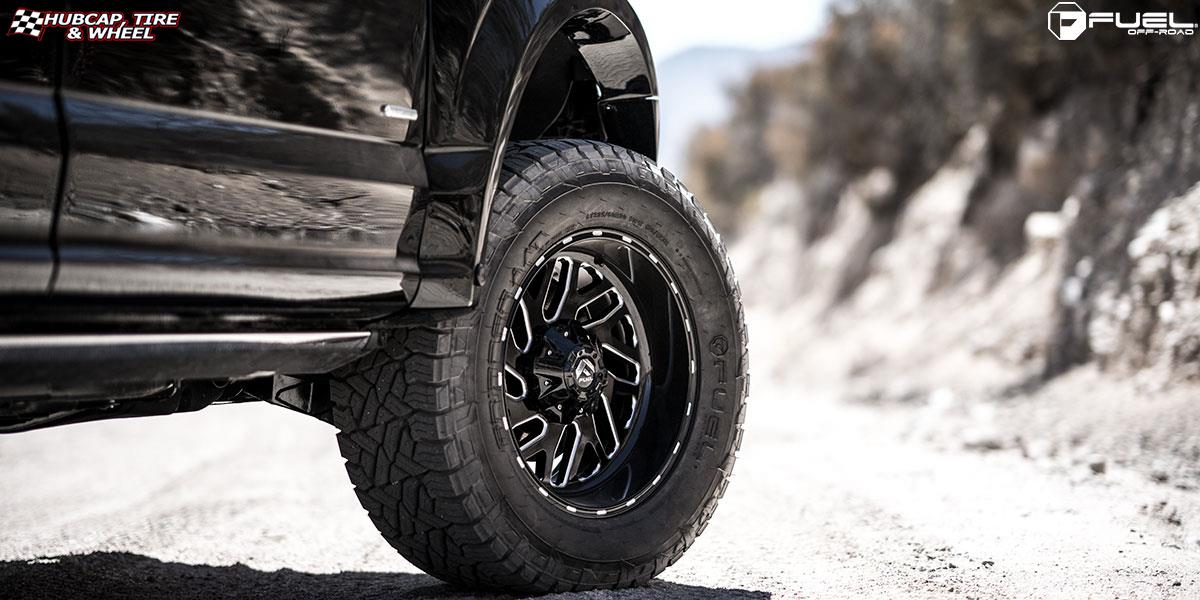 vehicle gallery/ford f 150 fuel triton d581 20X10  Black & Milled wheels and rims