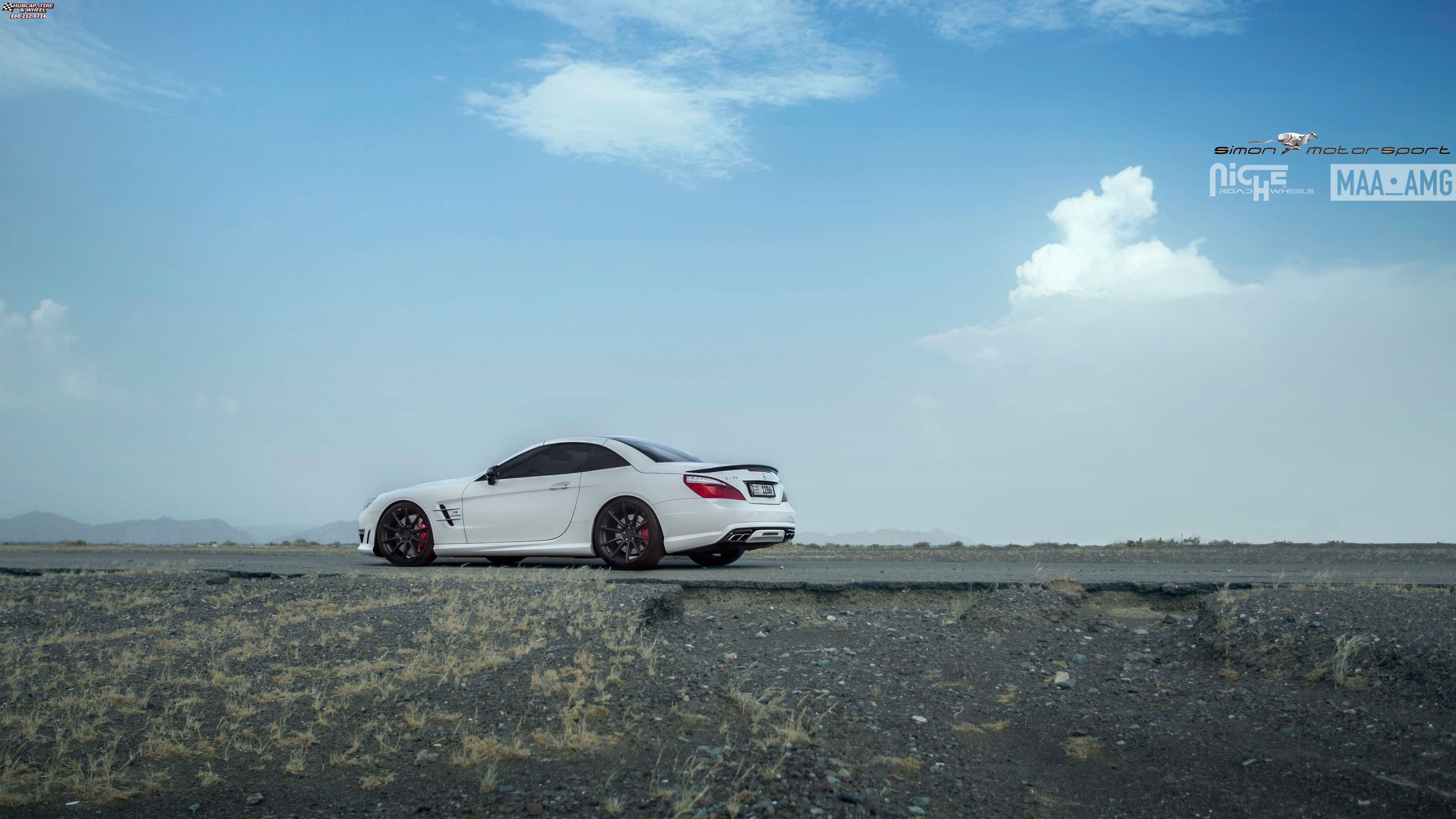 vehicle gallery/mercedes benz sl63 amg niche essen m147 20x9  Matte Black wheels and rims