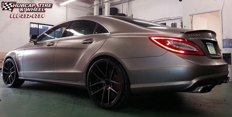 vehicle gallery/mercedes benz cls63 niche targa m130 20x85  Black & Machined with Dark Tint wheels and rims