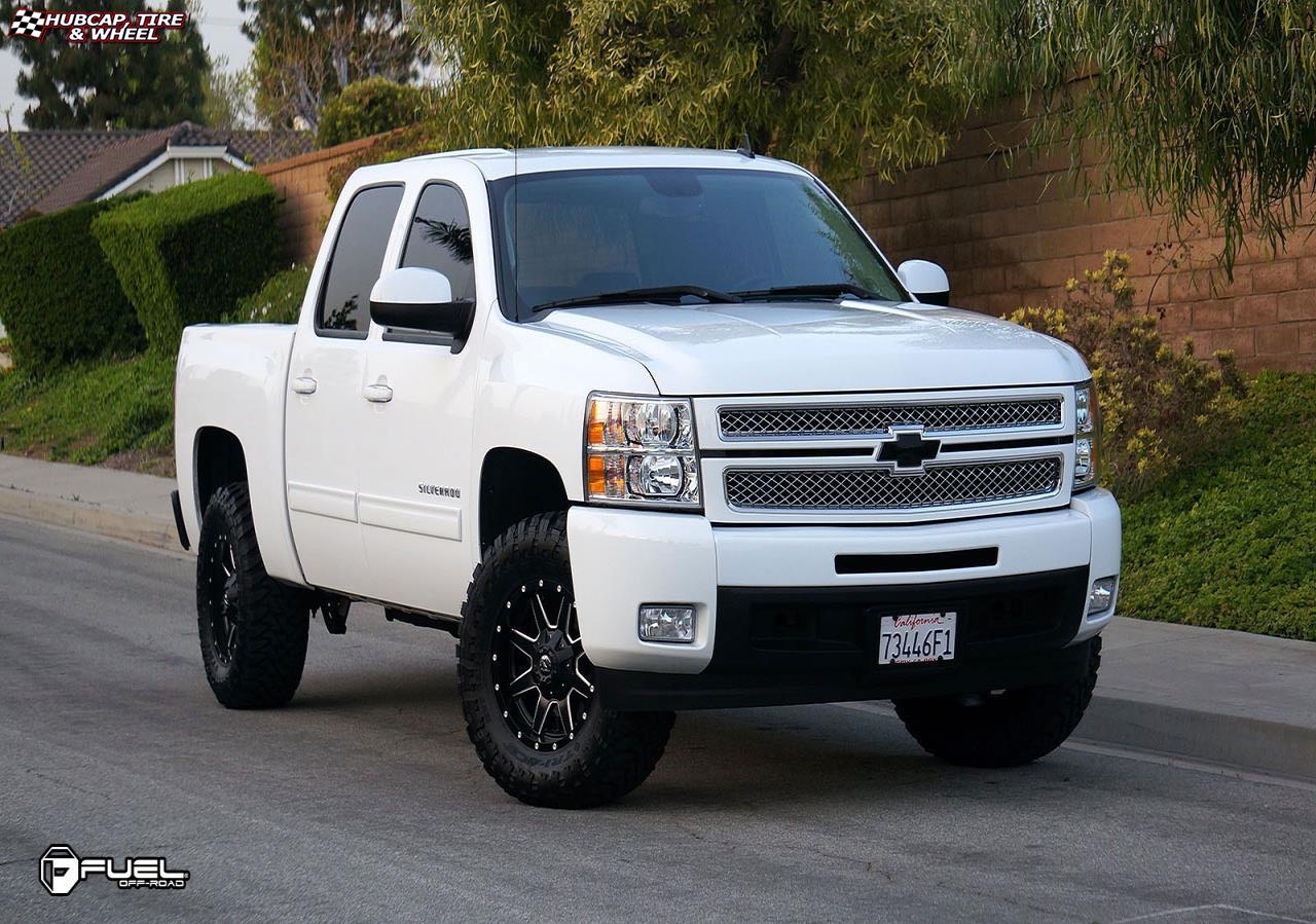 vehicle gallery/chevrolet silverado fuel maverick d538 0X0  Black & Milled wheels and rims