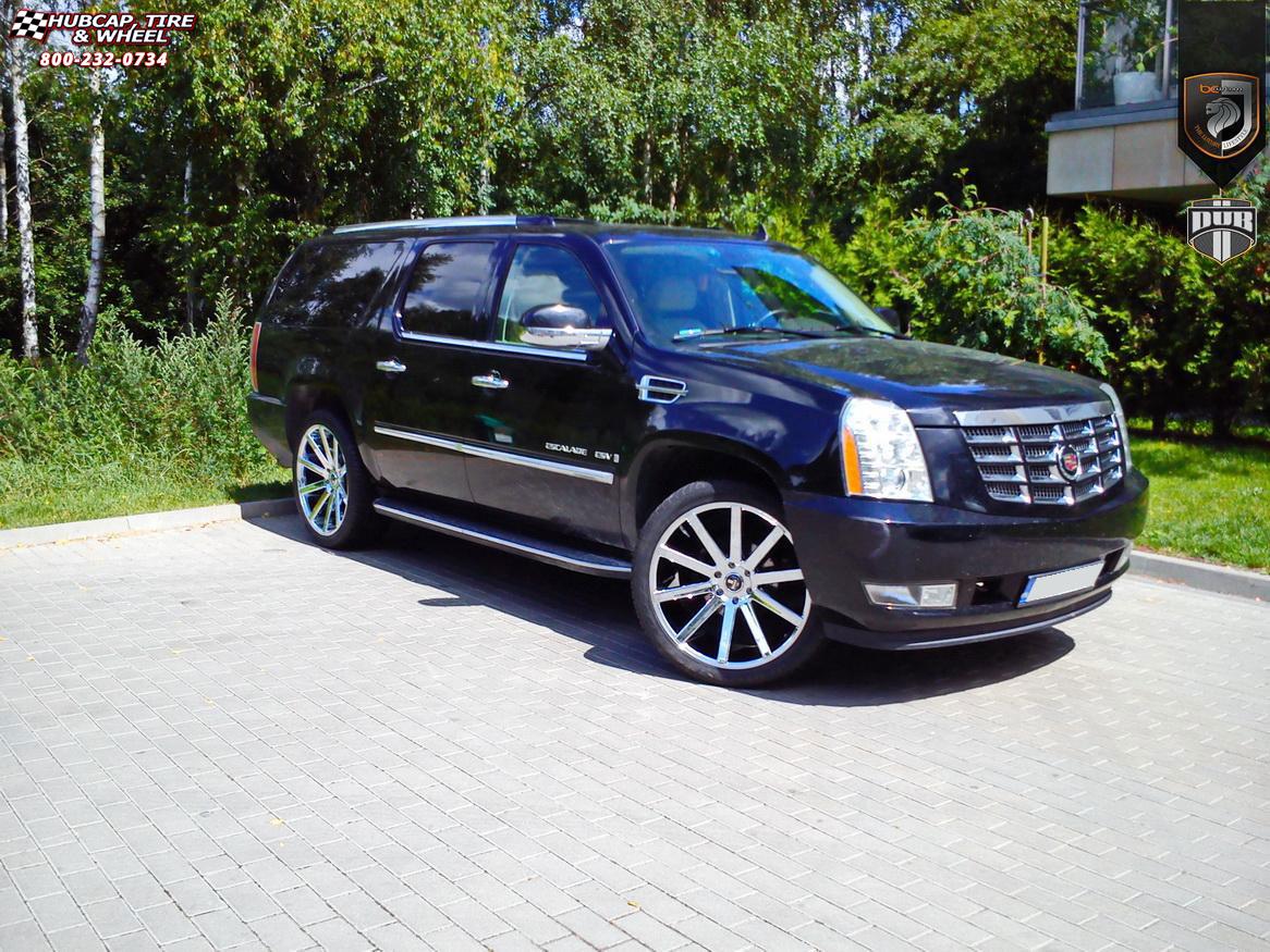 vehicle gallery/cadillac escalade dub shot calla s120 24X10  Chrome wheels and rims