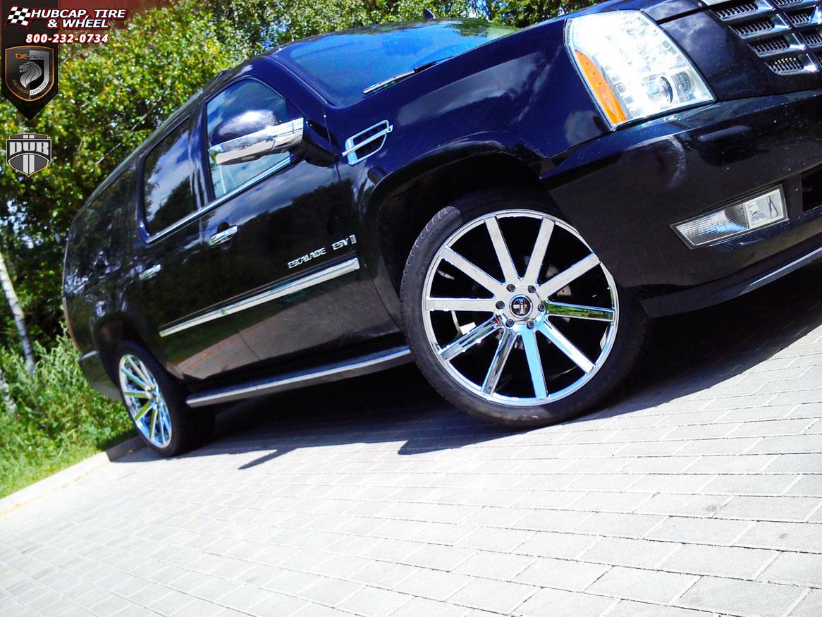 vehicle gallery/cadillac escalade dub shot calla s120 24X10  Chrome wheels and rims