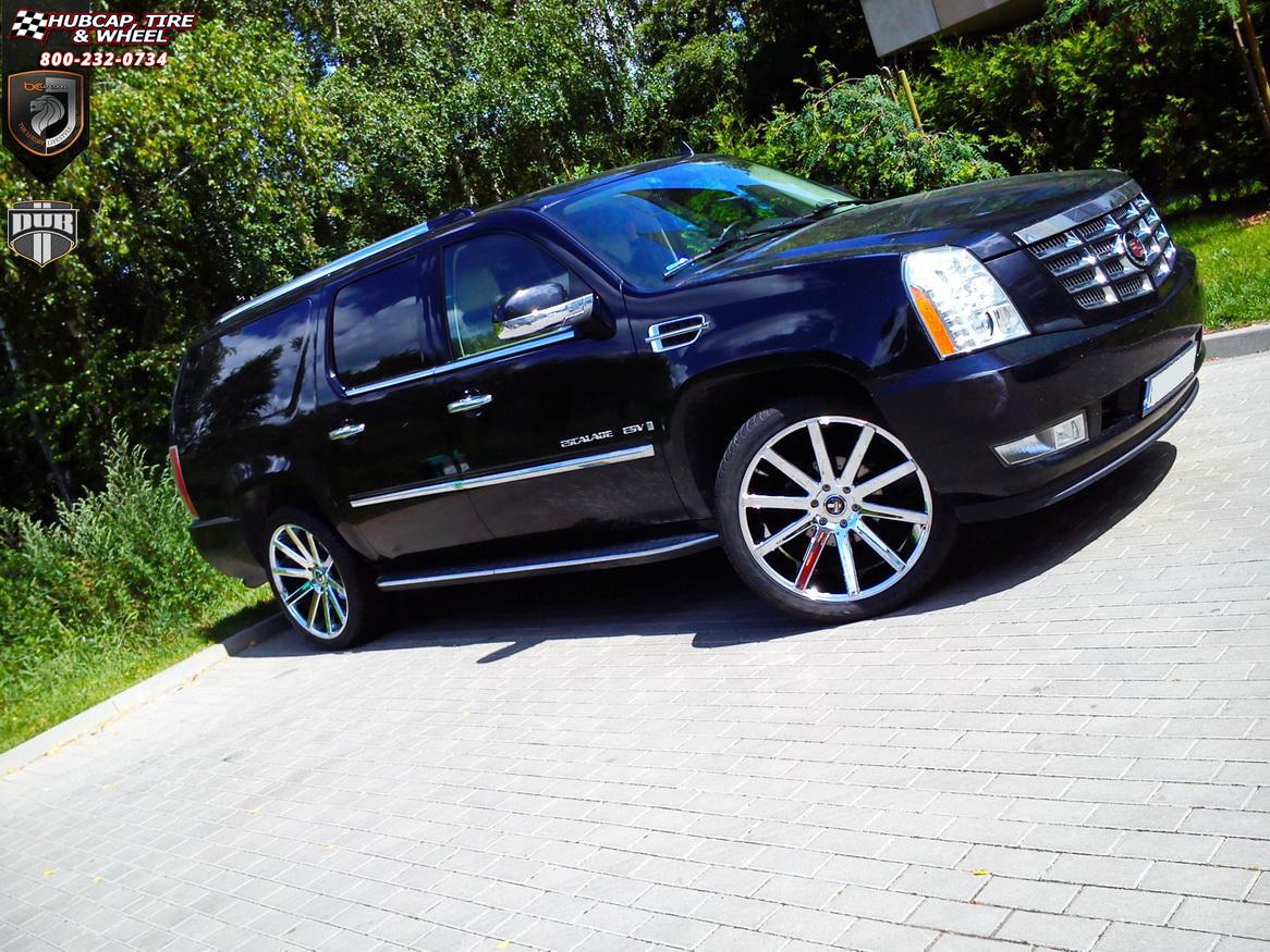 vehicle gallery/cadillac escalade dub shot calla s120 24X10  Chrome wheels and rims