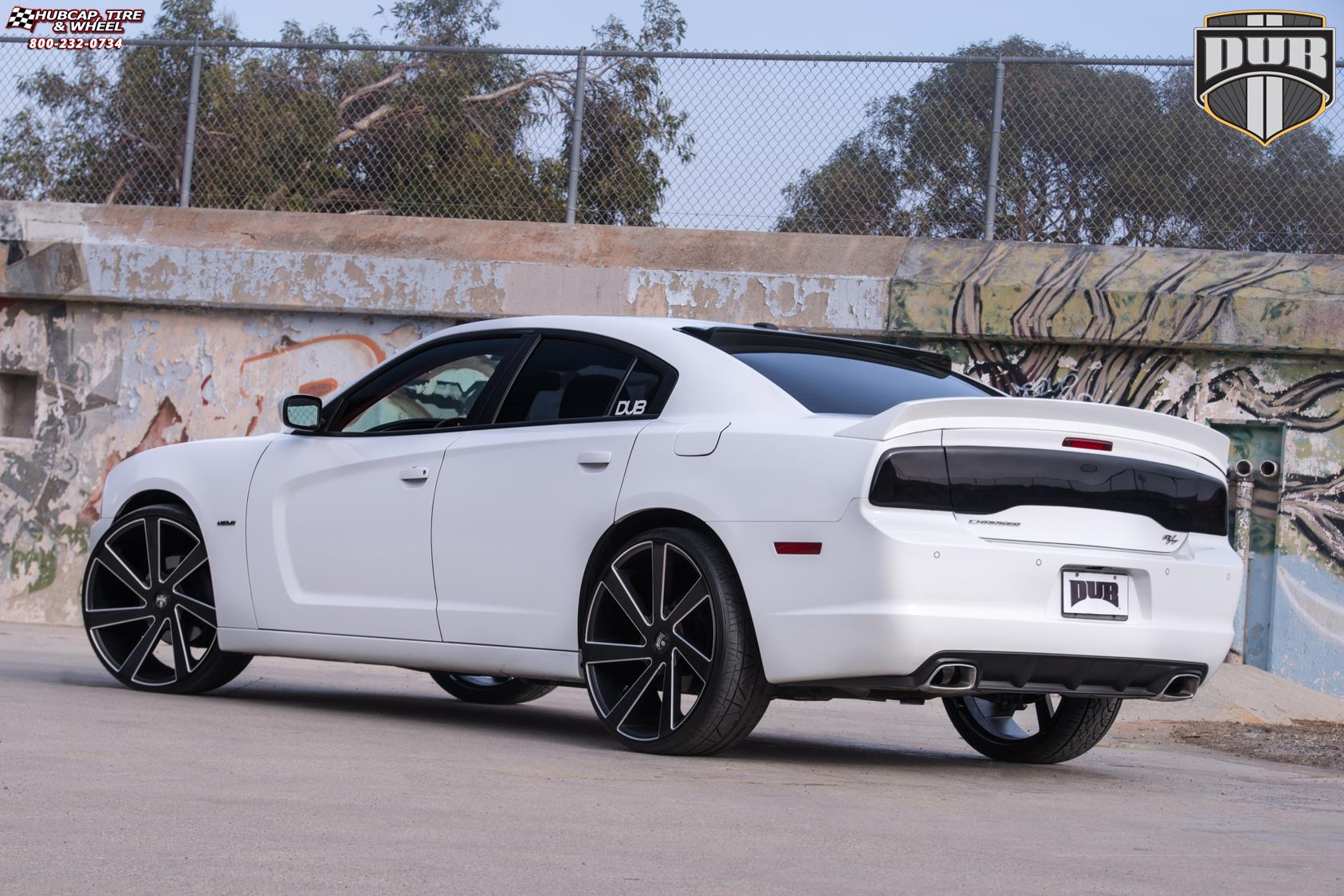 vehicle gallery/dodge charger dub directa s133 24X10  Black & Milled wheels and rims