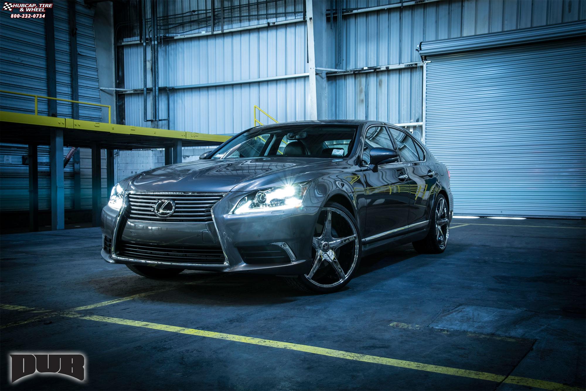 vehicle gallery/lexus ls460 dub rio 5 s112 22X9  Chrome wheels and rims