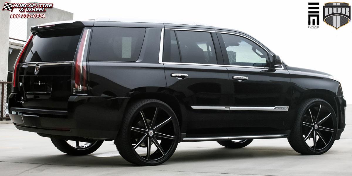 vehicle gallery/cadillac escalade dub push s109 26X10  Gloss Black & Milled wheels and rims