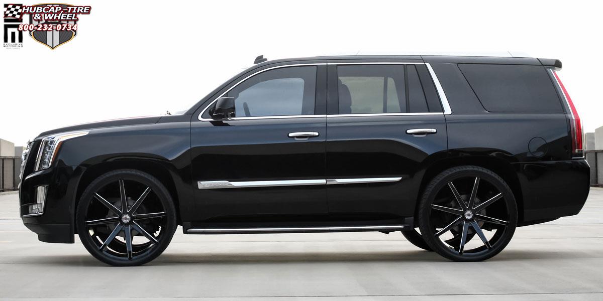 vehicle gallery/cadillac escalade dub push s109 26X10  Gloss Black & Milled wheels and rims