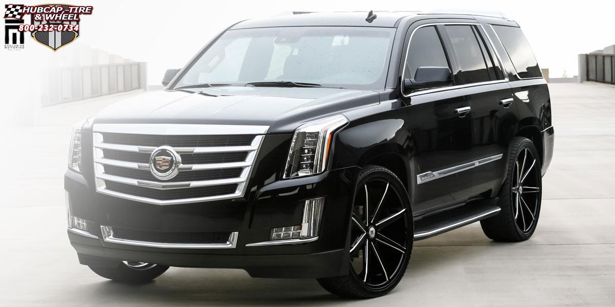 vehicle gallery/cadillac escalade dub push s109 26X10  Gloss Black & Milled wheels and rims