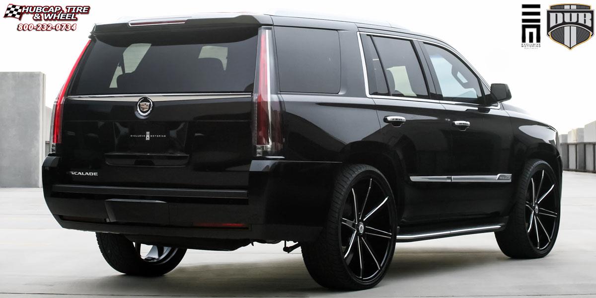 vehicle gallery/cadillac escalade dub push s109 26X10  Gloss Black & Milled wheels and rims