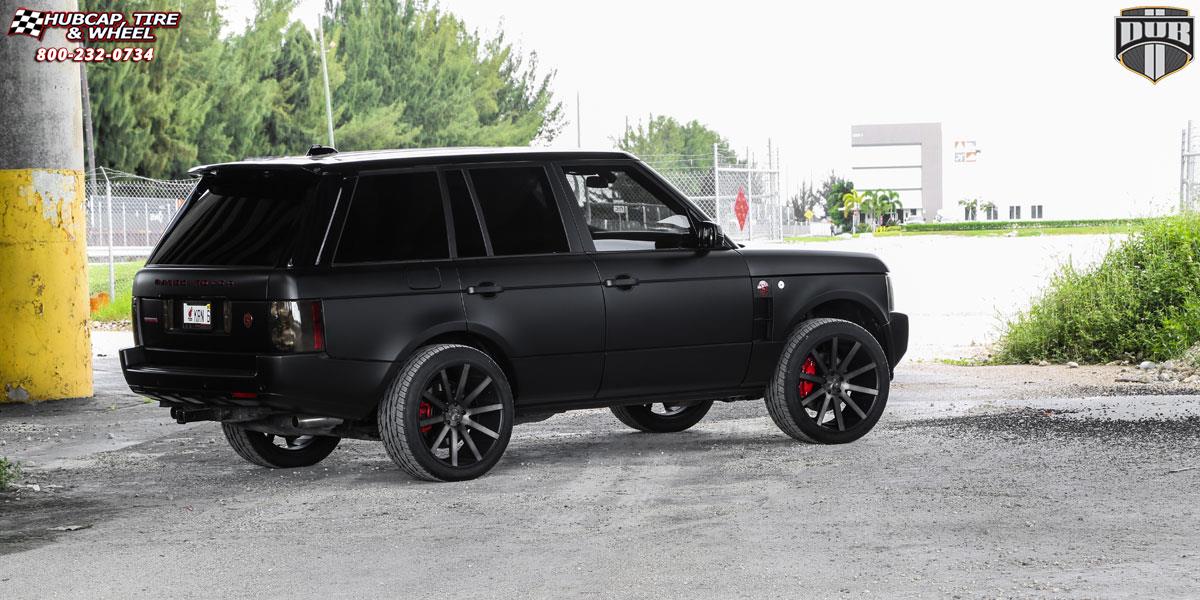 vehicle gallery/land rover range rover dub shot calla s121 22X10.5  Black & Machined with Dark Tint wheels and rims