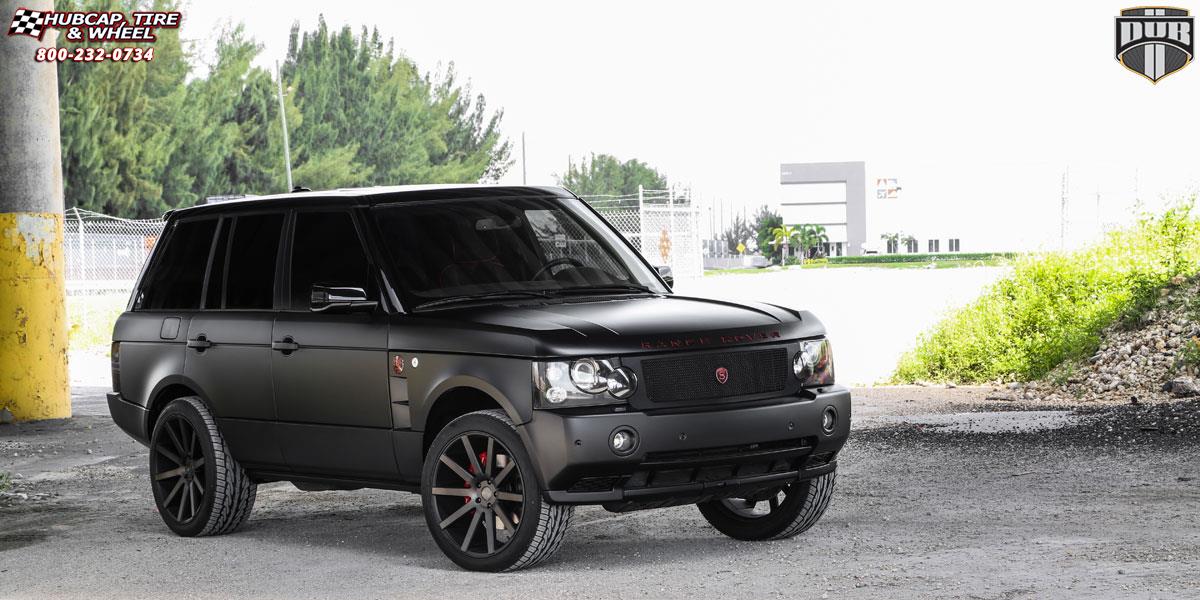 vehicle gallery/land rover range rover dub shot calla s121 22X10.5  Black & Machined with Dark Tint wheels and rims