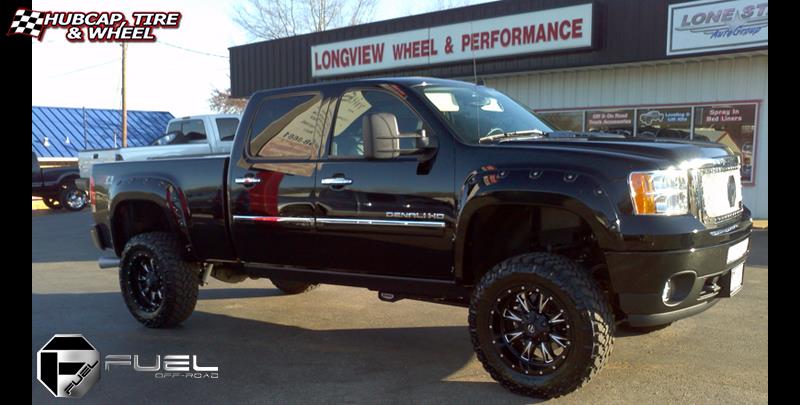 vehicle gallery/gmc denali 2500 fuel throttle d513 0X0  Matte Black & Milled wheels and rims