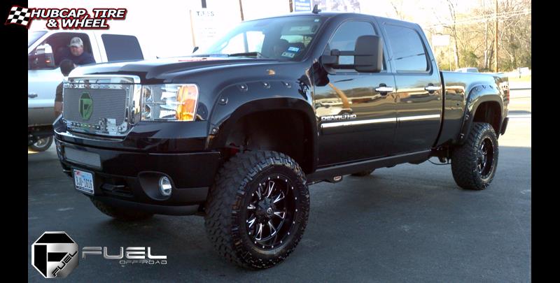 vehicle gallery/gmc denali 2500 fuel throttle d513 0X0  Matte Black & Milled wheels and rims