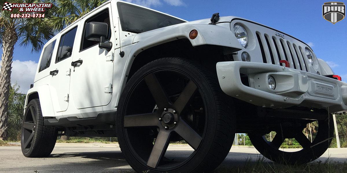 vehicle gallery/jeep wrangler dub baller s116 24X10  Black & Machined with Dark Tint wheels and rims