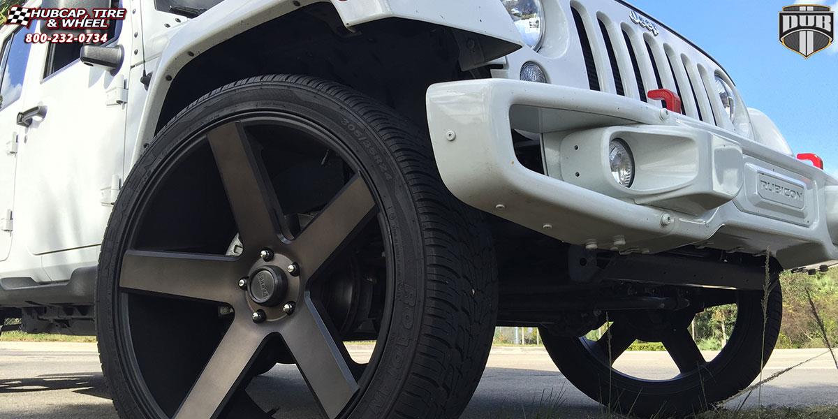 vehicle gallery/jeep wrangler dub baller s116 24X10  Black & Machined with Dark Tint wheels and rims