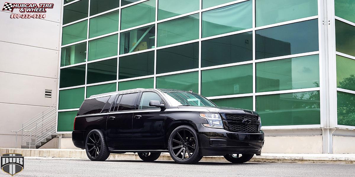 vehicle gallery/chevrolet suburban dub shot calla s121 24X10  Gloss Black wheels and rims