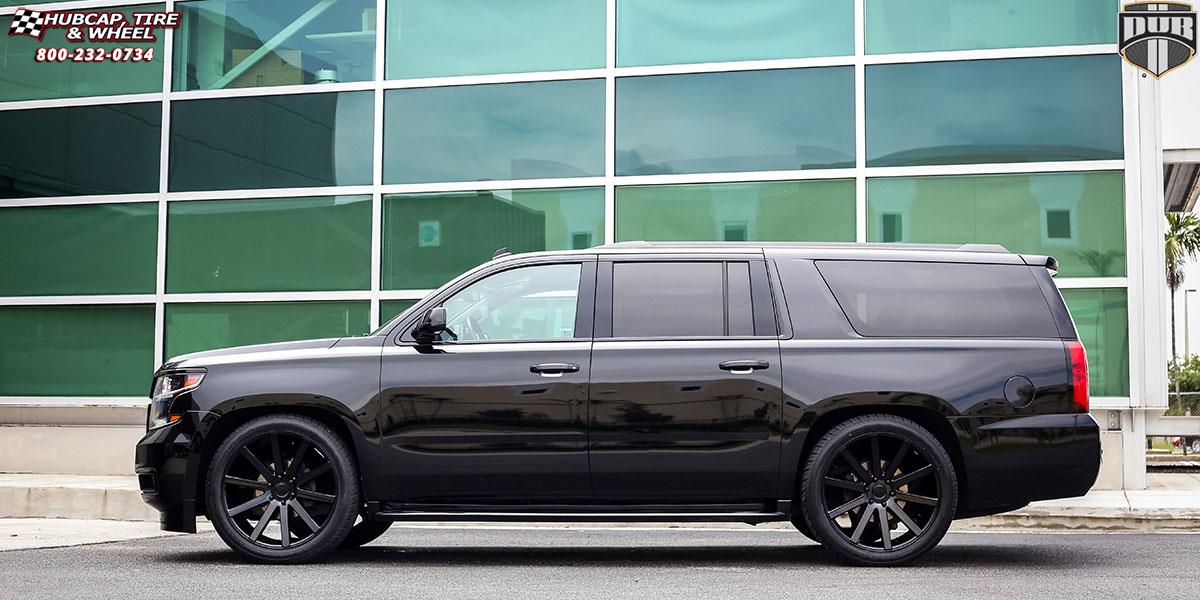 vehicle gallery/chevrolet suburban dub shot calla s121 24X10  Gloss Black wheels and rims