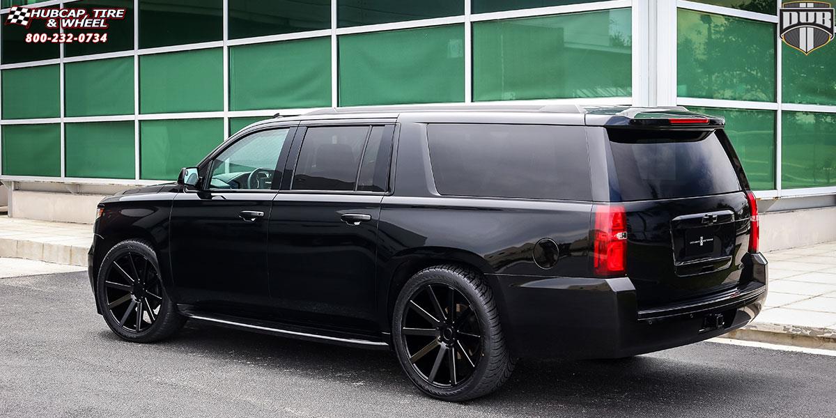 vehicle gallery/chevrolet suburban dub shot calla s121 24X10  Gloss Black wheels and rims