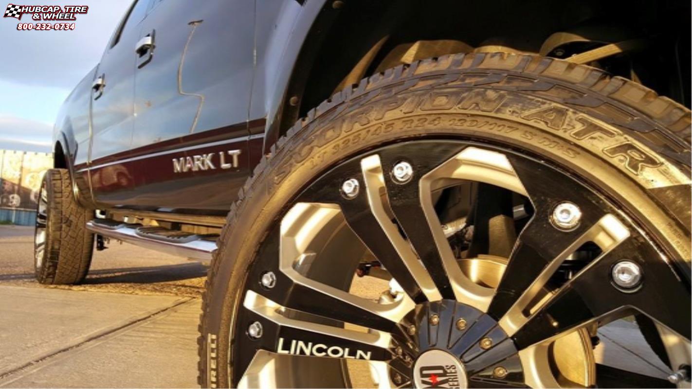 vehicle gallery/lincoln mark lt xd series xd778 monster x  Matte Black wheels and rims