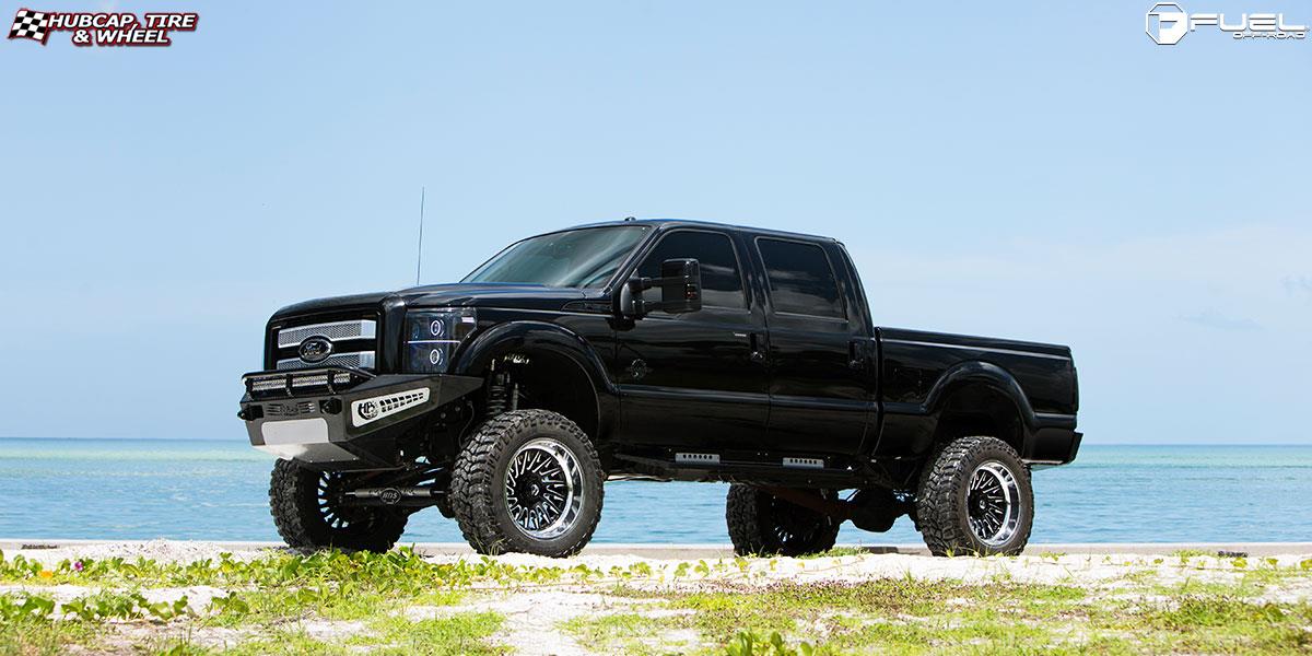 vehicle gallery/ford f 250 fuel forged ffc30 concave 0X0  Gloss Black | Polished wheels and rims