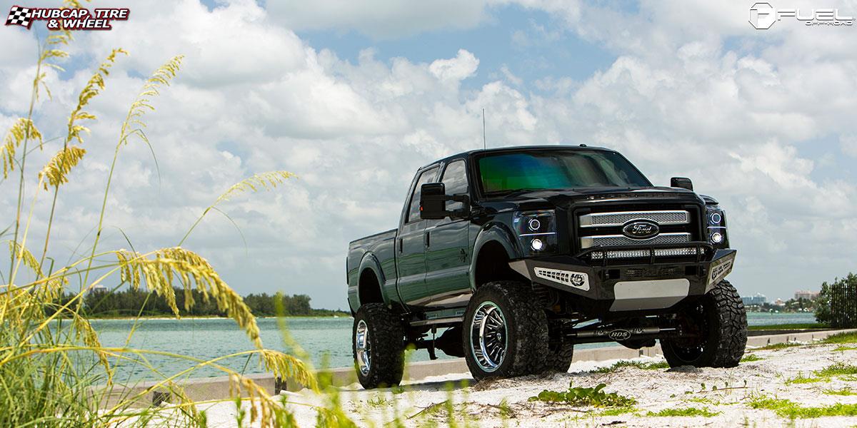 vehicle gallery/ford f 250 fuel forged ffc30 concave 0X0  Gloss Black | Polished wheels and rims