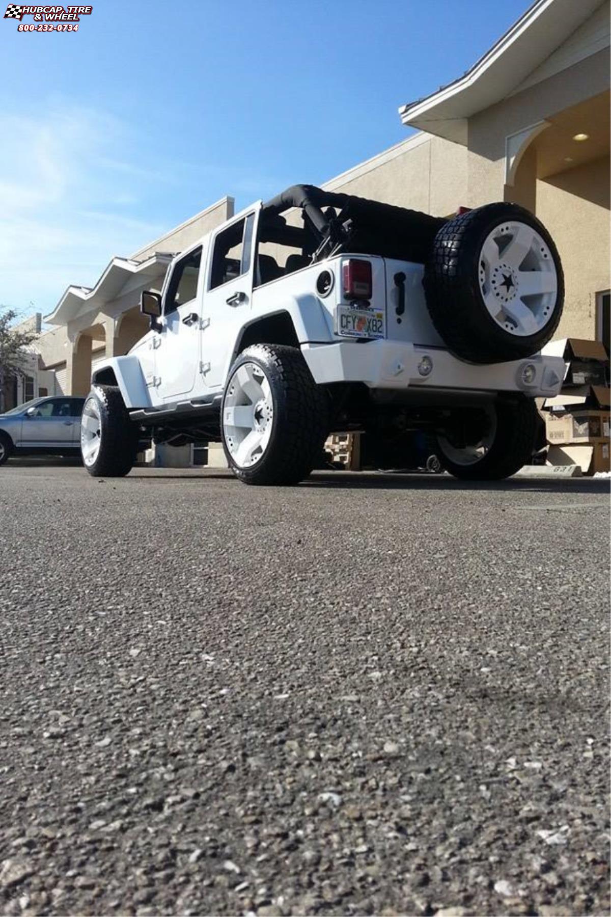 vehicle gallery/jeep wrangler xd series xd775 rockstar x  White wheels and rims