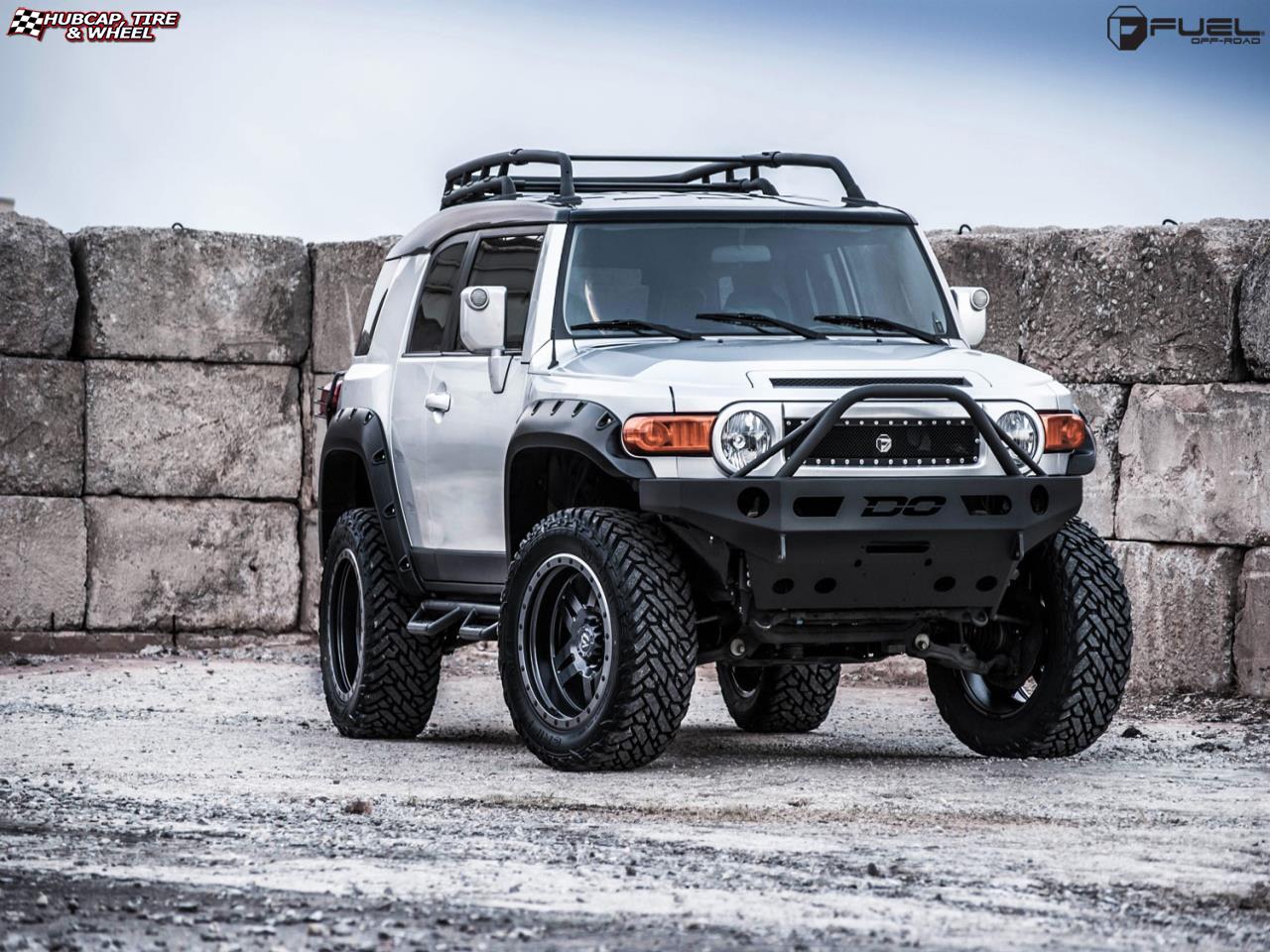 vehicle gallery/toyota fj cruiser fuel anza d557 20X10  Matte Black w/ Anthracite Ring wheels and rims