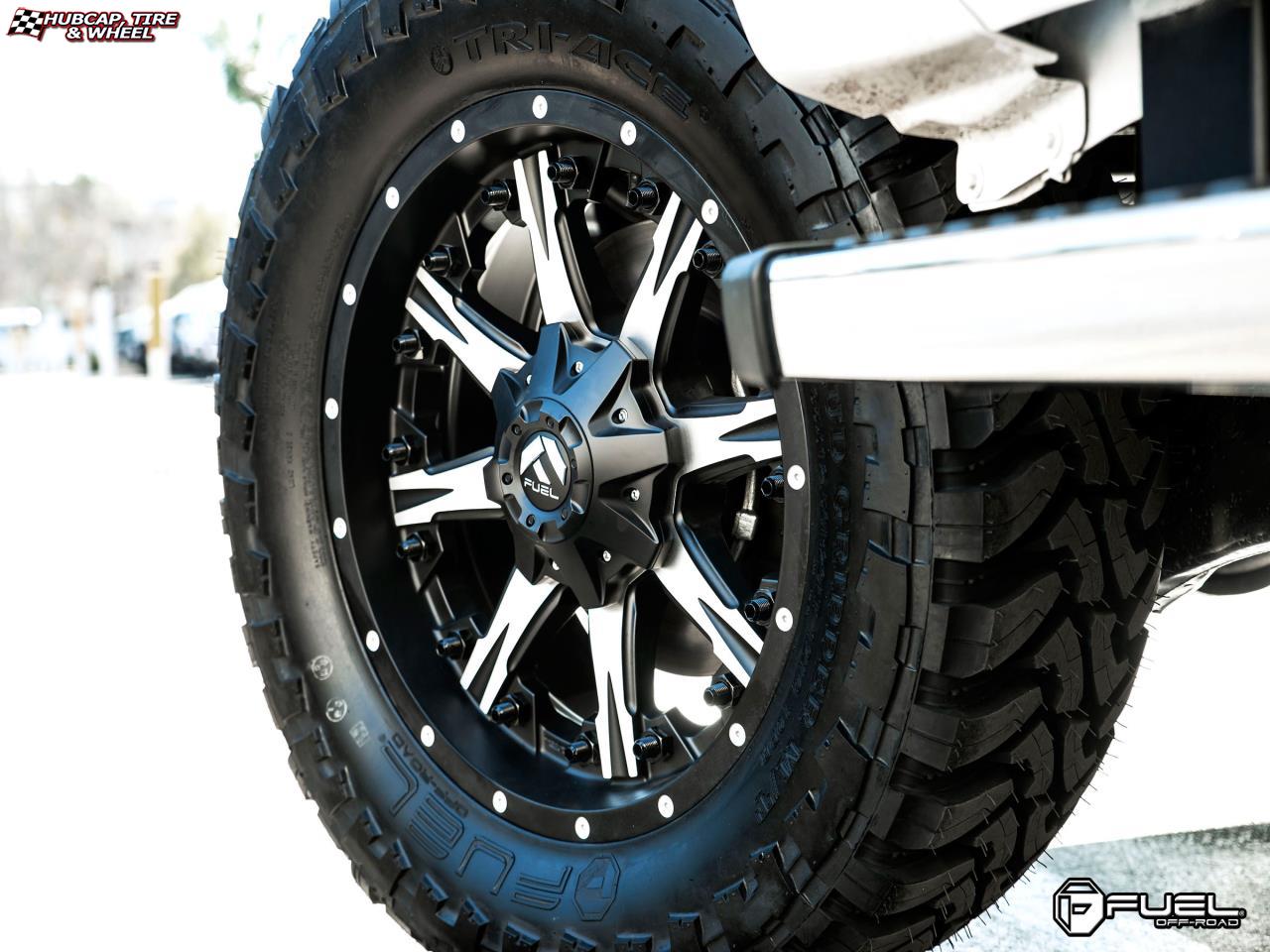 vehicle gallery/ford f 250 fuel nutz d541 0X0  Black & Machined wheels and rims