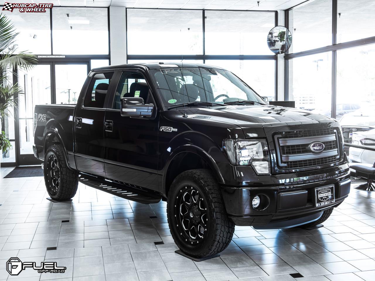 vehicle gallery/ford f 150 fuel boost d534 0X0  Matte Black & Milled wheels and rims