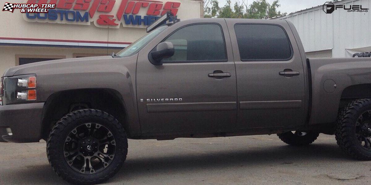 vehicle gallery/chevrolet silverado fuel vapor d569 20X10  Black & Machined with Dark Tint wheels and rims