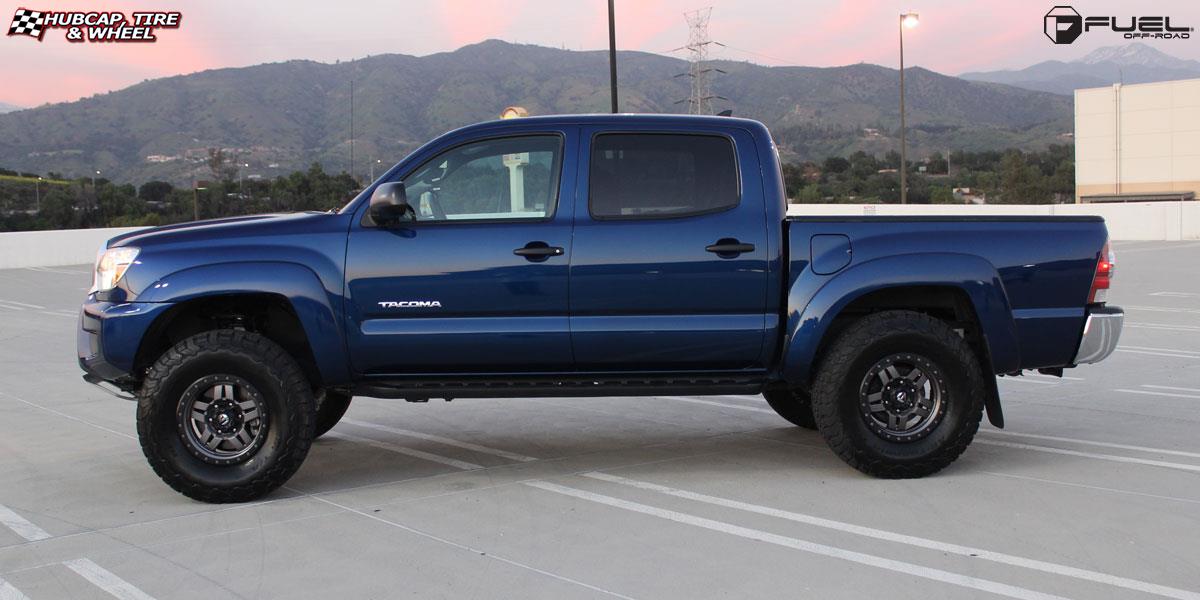 vehicle gallery/toyota tacoma fuel anza d558 16X8  Matte Anthracite w/ Black Ring wheels and rims