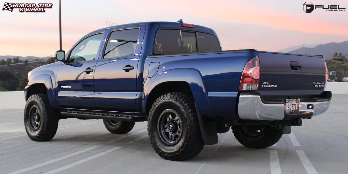 vehicle gallery/toyota tacoma fuel anza d558 16X8  Matte Anthracite w/ Black Ring wheels and rims