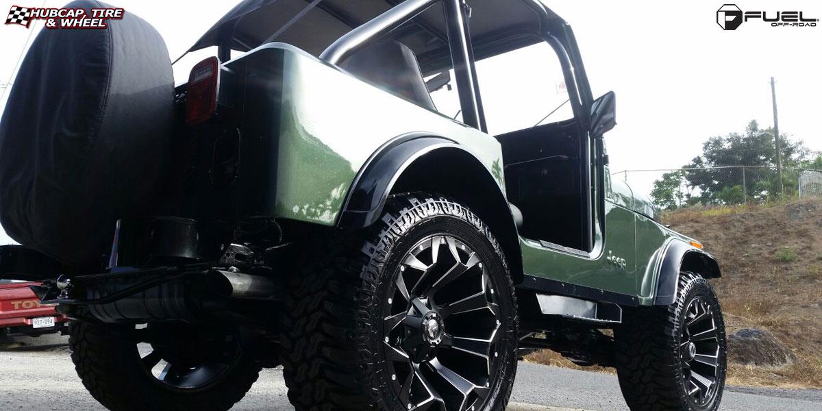 vehicle gallery/jeep cj7 fuel assault d546 20X10  Black & Milled wheels and rims