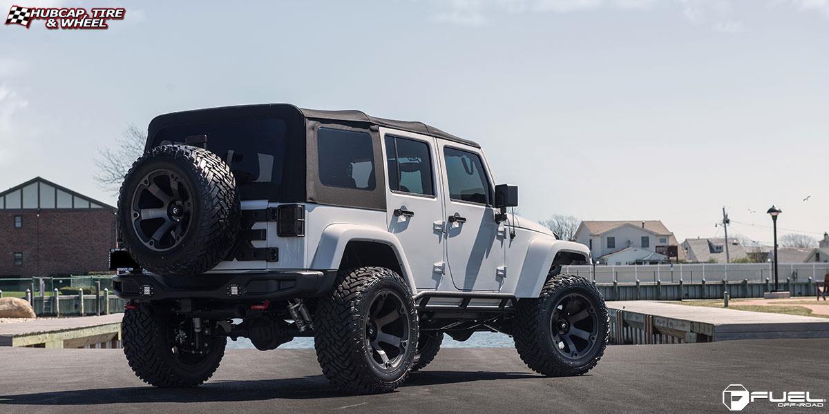 vehicle gallery/jeep wrangler fuel beast d564 20X12  Black & Machined with Dark Tint wheels and rims