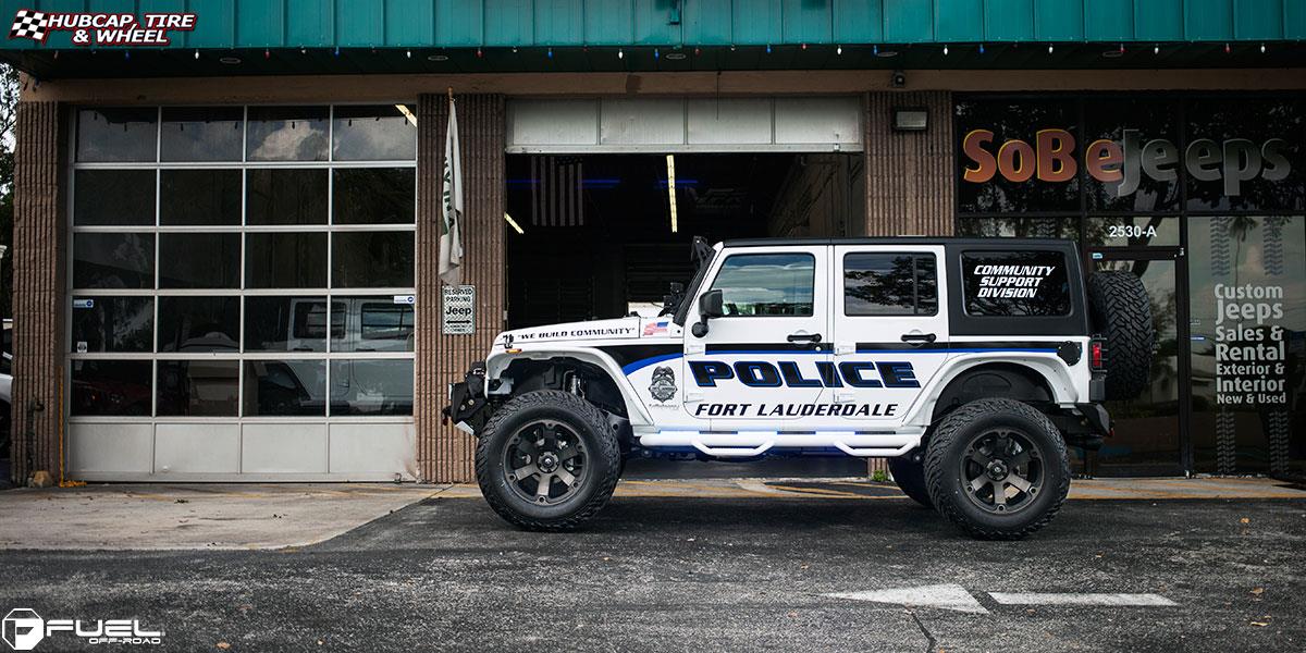 vehicle gallery/jeep wrangler fuel beast d564 20X12  Black & Machined with Dark Tint wheels and rims