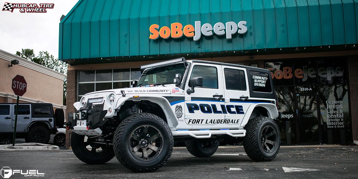 vehicle gallery/jeep wrangler fuel beast d564 20X12  Black & Machined with Dark Tint wheels and rims