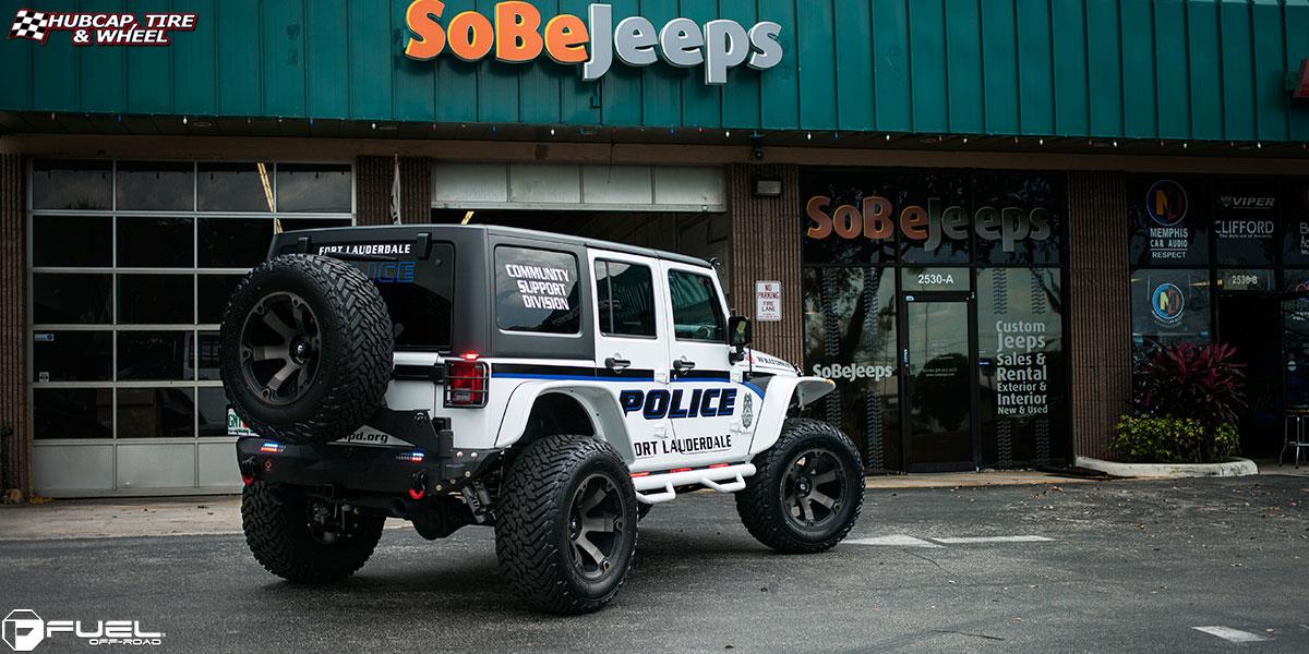 vehicle gallery/jeep wrangler fuel beast d564 20X12  Black & Machined with Dark Tint wheels and rims